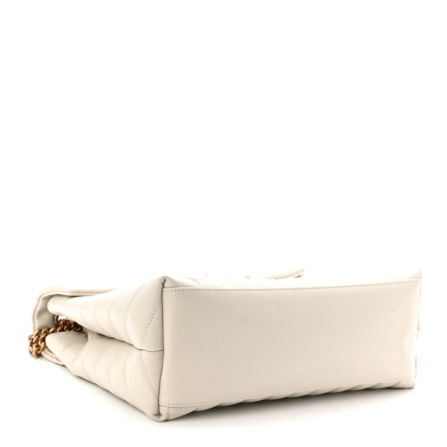 Saint Laurent Calfskin Y Quilted Monogram Medium Loulou Chain Satchel Crema Soft 4 of 11