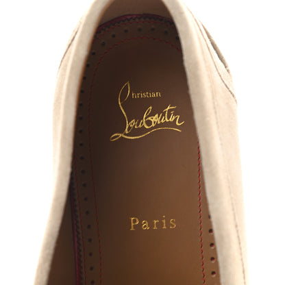 Christian Louboutin Veau Velours Mens No Penny Flat Loafers 43 Natural 7 of 7