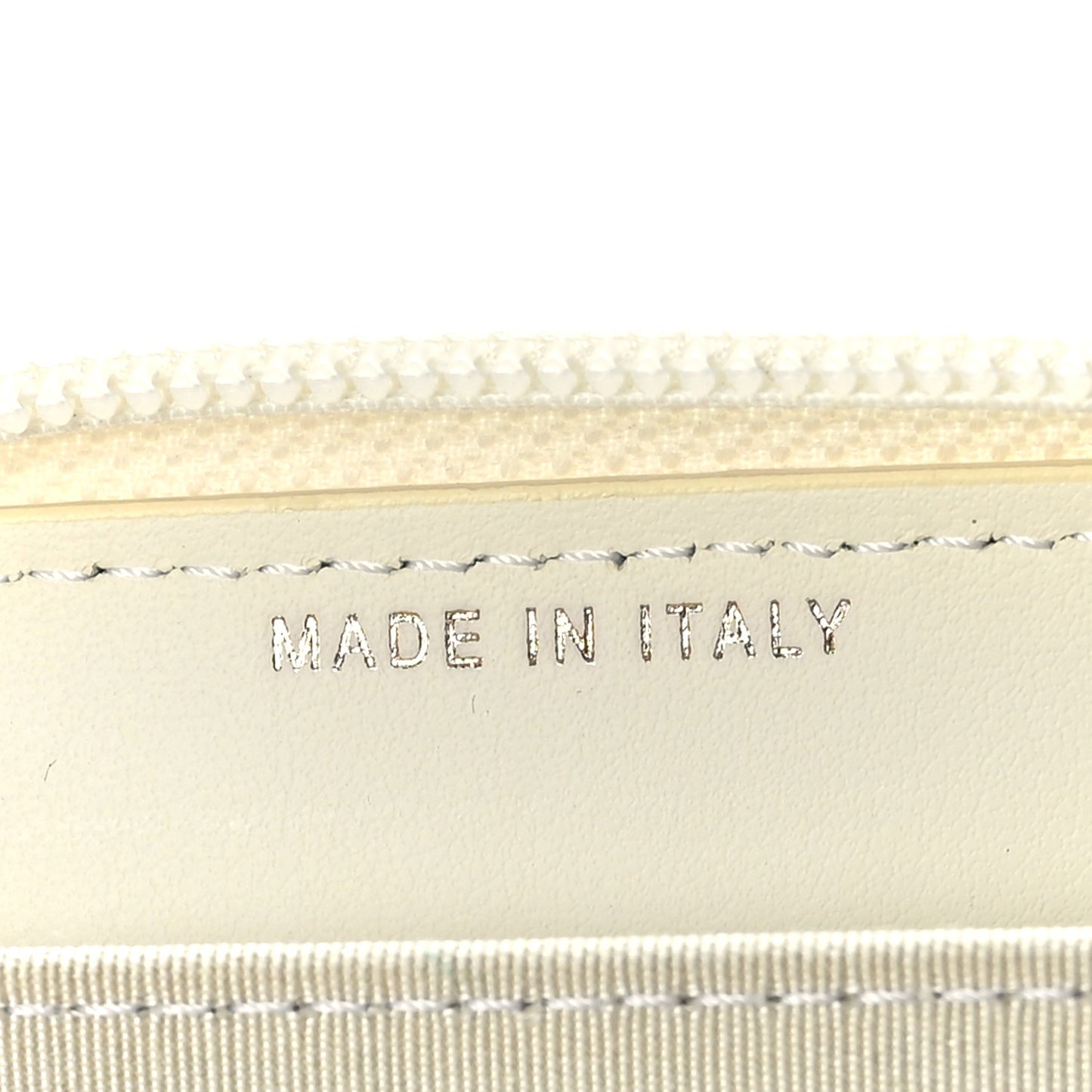 Caviar Quilted Boy Zip Around Coin Purse Wallet Ivory