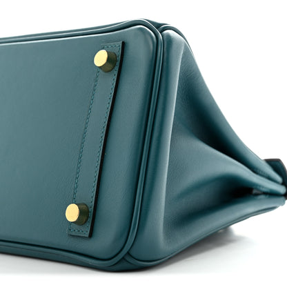 Hermes Veau Jonathan Birkin 25 Vert Bosphore 10 of 13