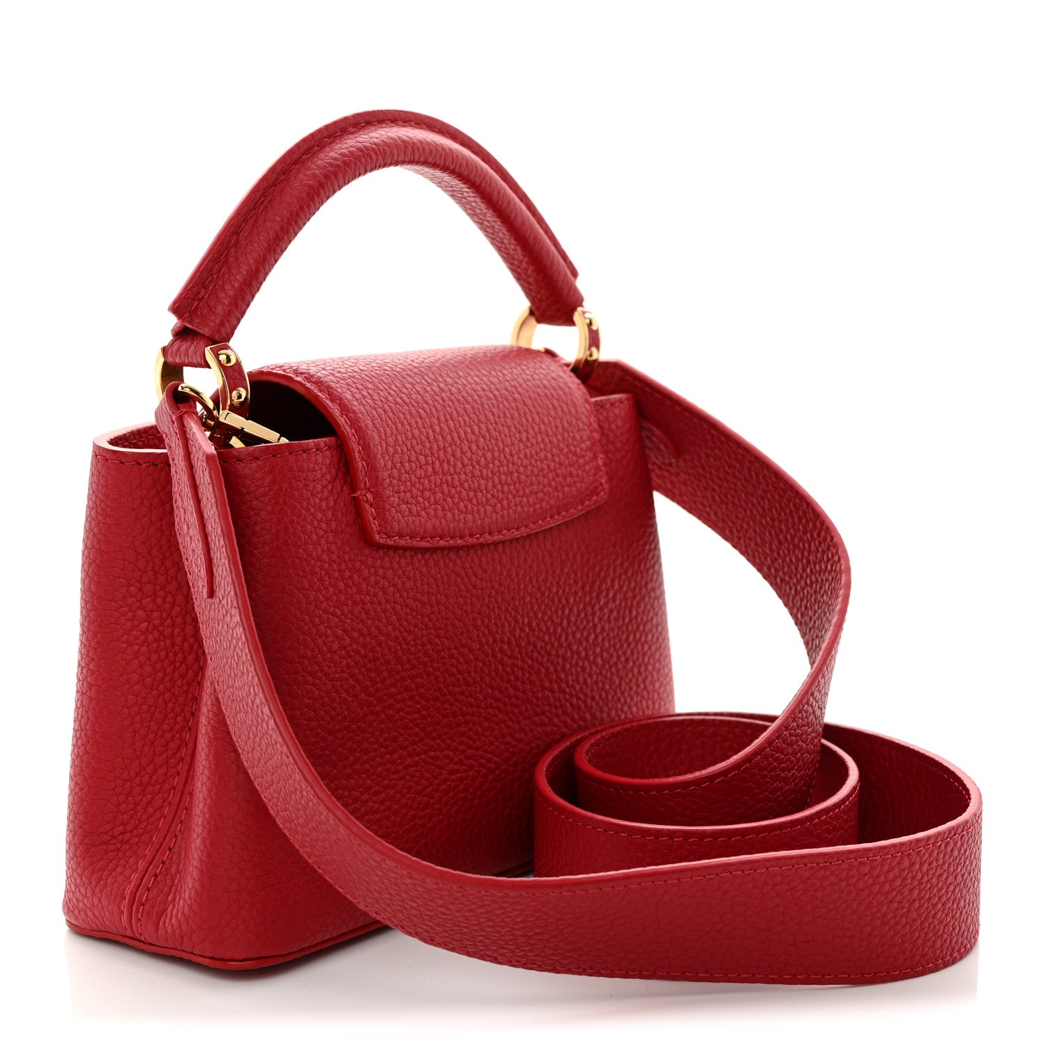 Louis Vuitton Taurillon Mini Capucines Scarlet 3 of 9