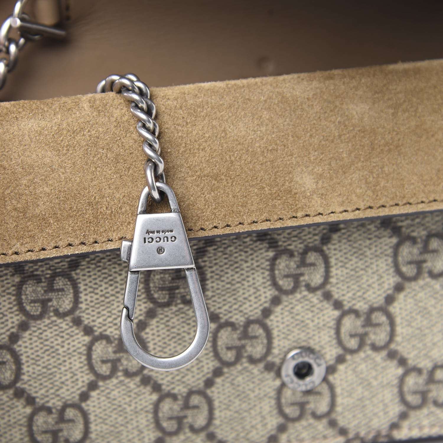 Gucci GG Supreme Monogram Super Mini Dionysus Shoulder Bag Taupe 9 of 12
