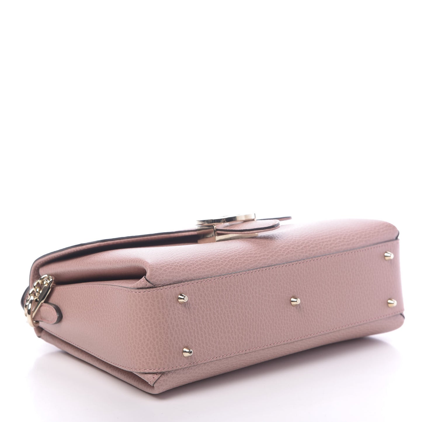 Dollar Calfskin Interlocking G Top Handle Shoulder Bag Soft Pink