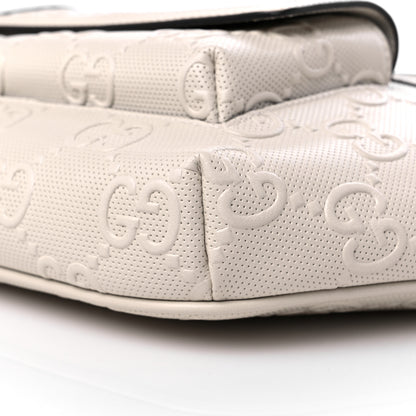 Gucci Calfskin GG Tennis Embossed Pocket Belt Bag Mystic White 9 of 11