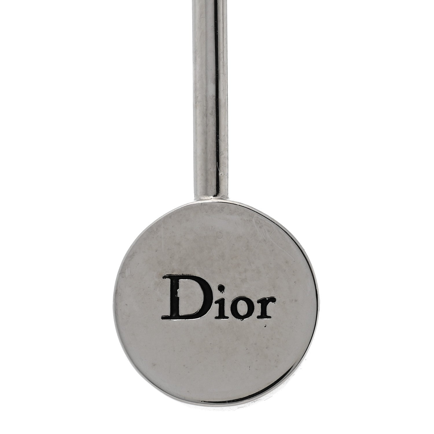 Christian Dior Metal Marble Drop Earrings Pink Black 4 of 5