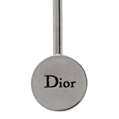 Christian Dior Metal Marble Drop Earrings Pink Black 4 of 5