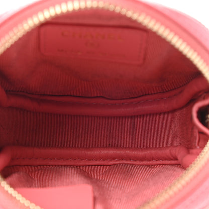Chanel Iridescent Caviar Quilted Zip Around Classic Coin Purse Pink 5 of 8