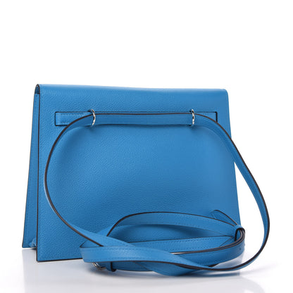 Hermes Evercolor Verso Kelly Danse II Belt Bag Bleu Frida Rose Mexico 2 of 8