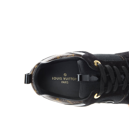 Louis Vuitton Suede Monogram Run Away Sneakers 37 Black 8 of 8