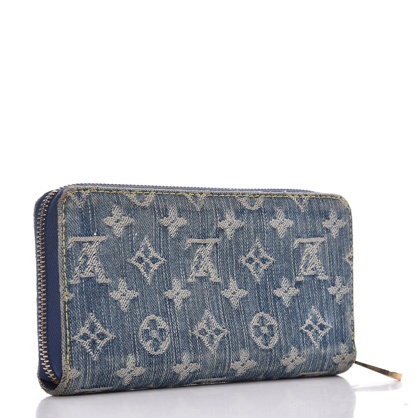 Monogram Denim Zippy Wallet Blue