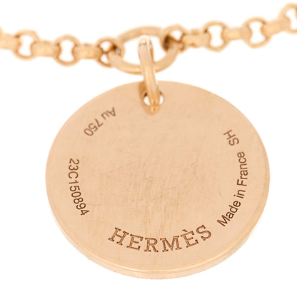 Hermes 18K Rose Gold Diamond PM Ex-Libris Bracelet SH 3 of 4