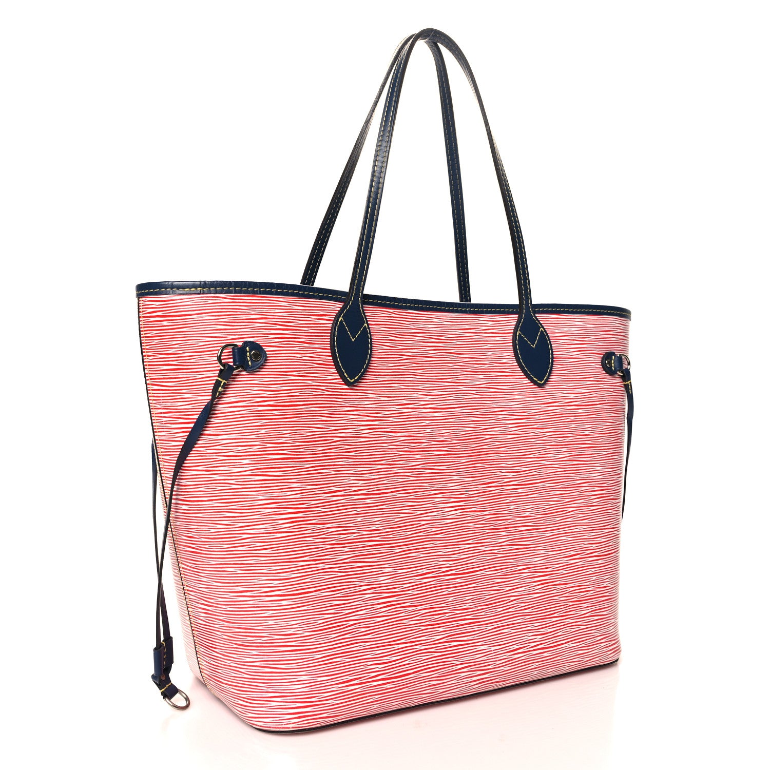 Louis Vuitton Epi Neverfull MM Denim Red 4 of 10