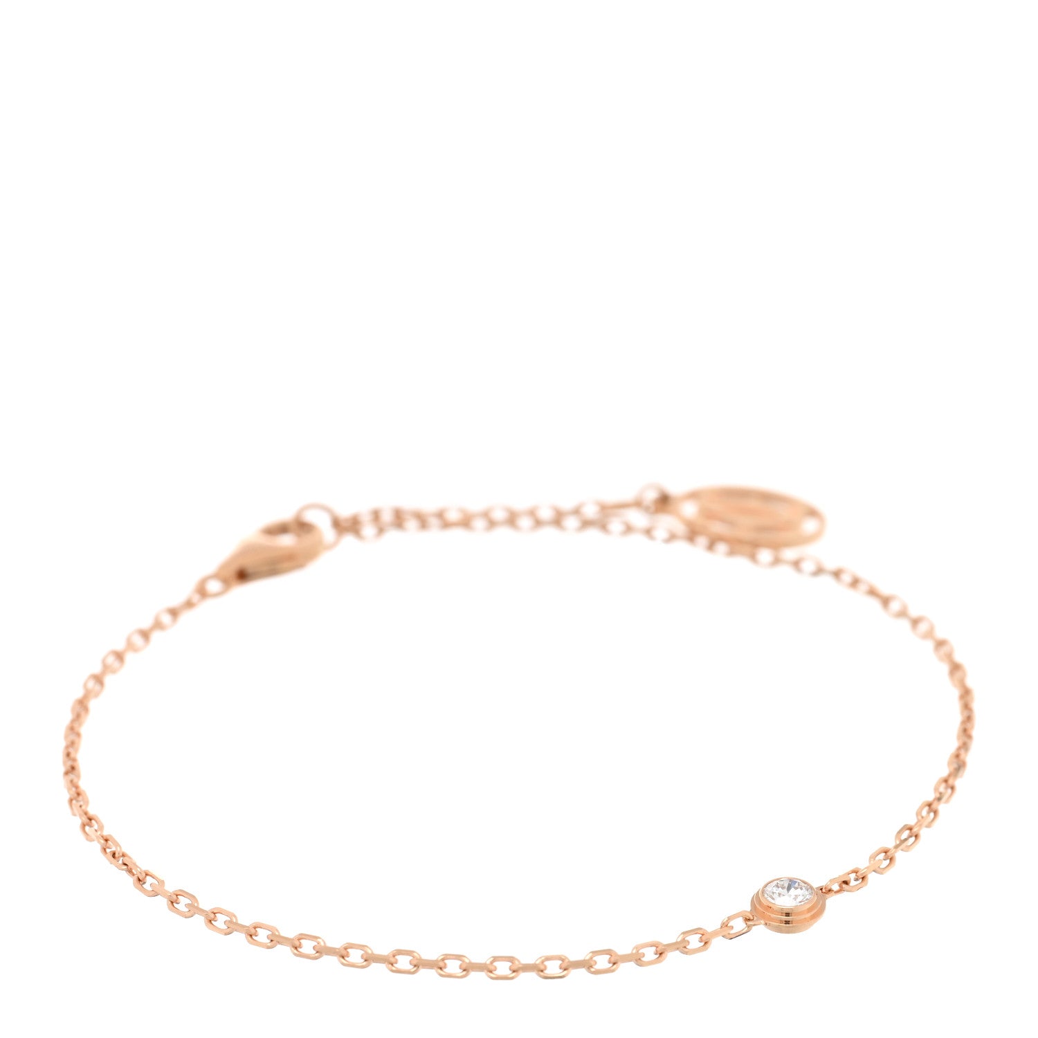 Cartier 18K Pink Gold Diamond SM D'Amour Bracelet 1 of 4