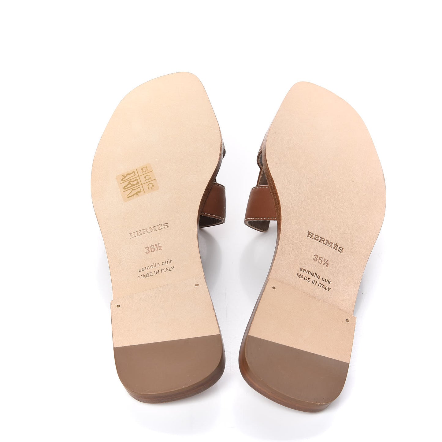 Box Calfskin Oran Sandals 36.5 Gold