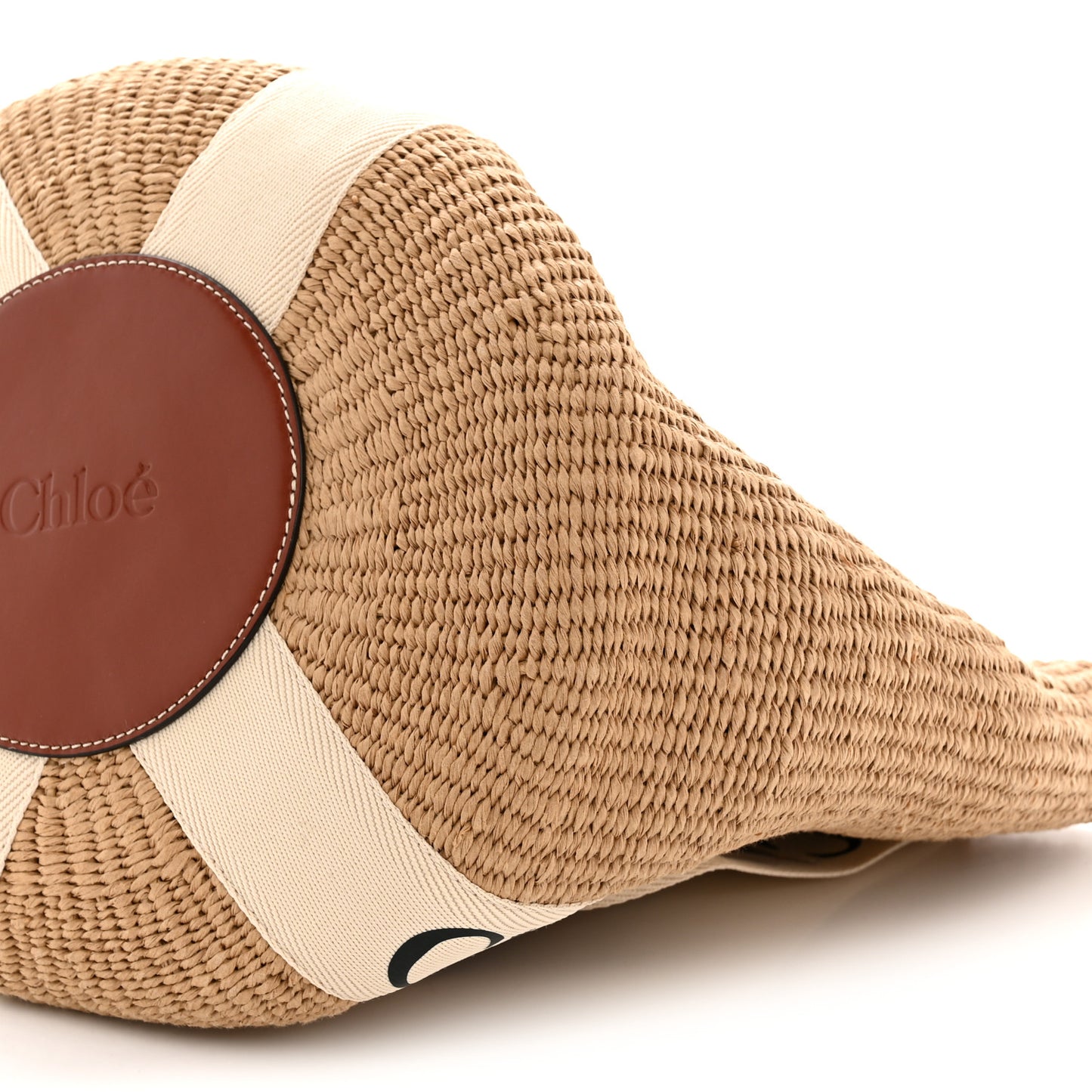 X MIFUKO Raffia Large Woody Basket Bag White