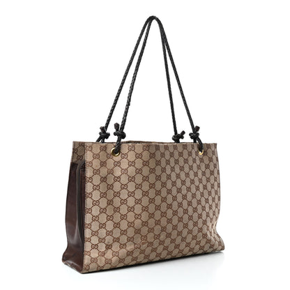 Gucci Monogram Woven Shoulder Bag Brown 2 of 4