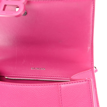 Balenciaga Grained Calfskin Tonal B Small Hourglass Top Handle Bag Acid Fuchsia 13 of 13