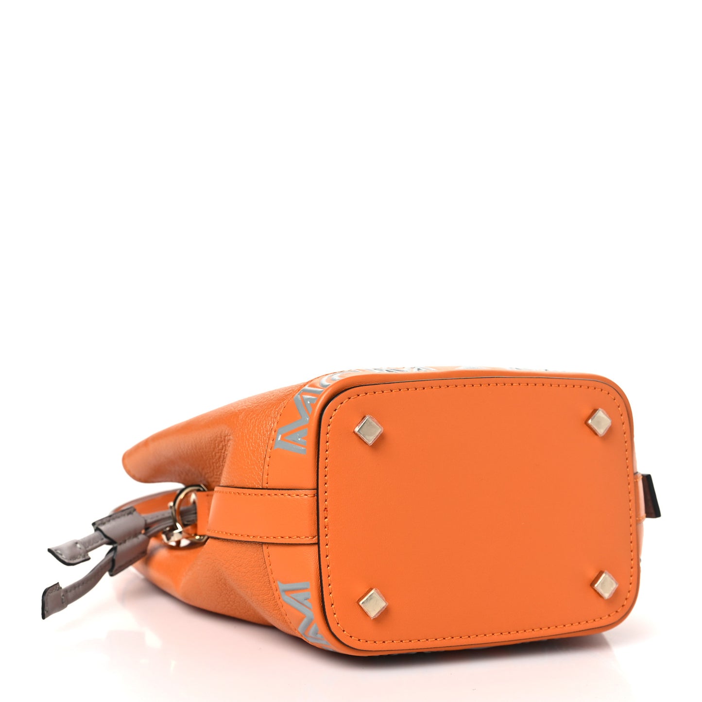 Goatskin Milano Mini Drawstring Bag Orange