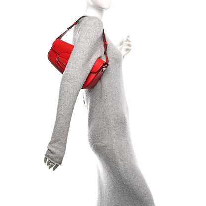 Gucci Demetra Small Horsebit 1955 Asymmetric Shoulder Bag New Cherry Red 2 of 10
