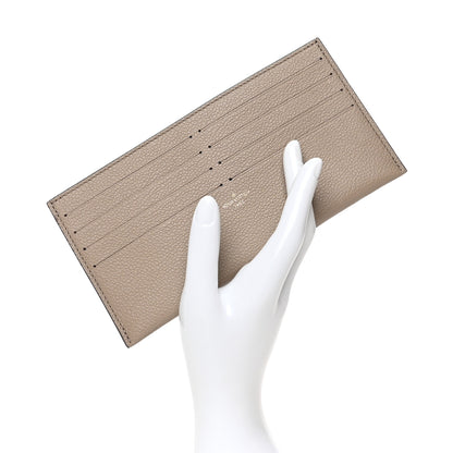 Louis Vuitton Calfskin Felicie Chain Wallet Card Holder Insert Tourterelle 2 of 6