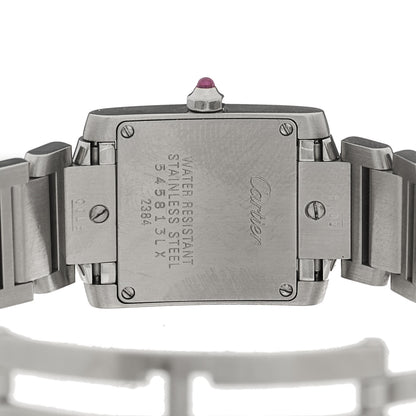 Cartier Stainless Steel 20mm Tank Francaise Quartz Watch Raspberry 4 of 5