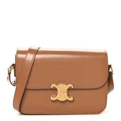 Celine Shiny Calfskin Teen Triomphe Bronze 1 of 10