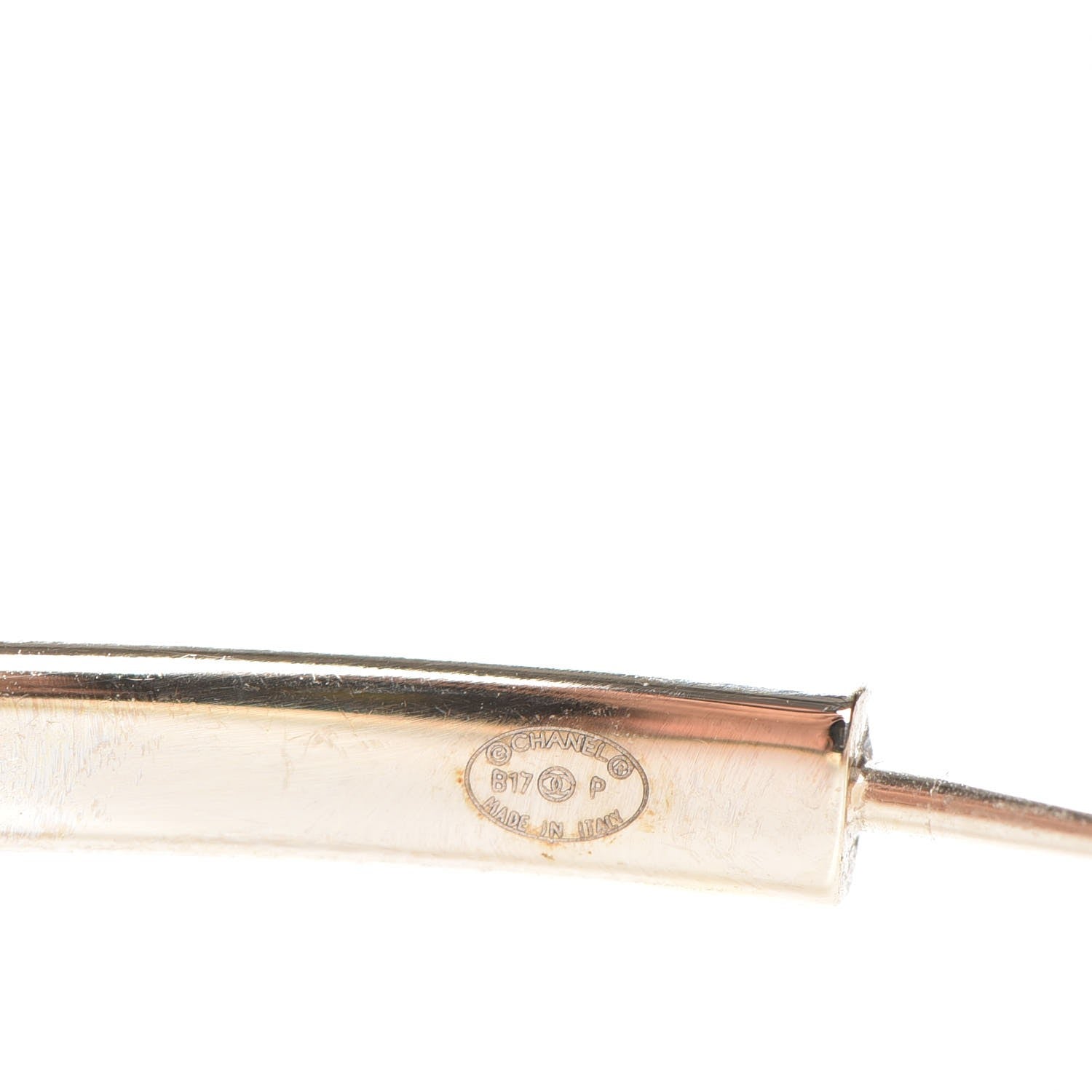 Chanel CC Large Hoop Earrings Gold 4 of 5