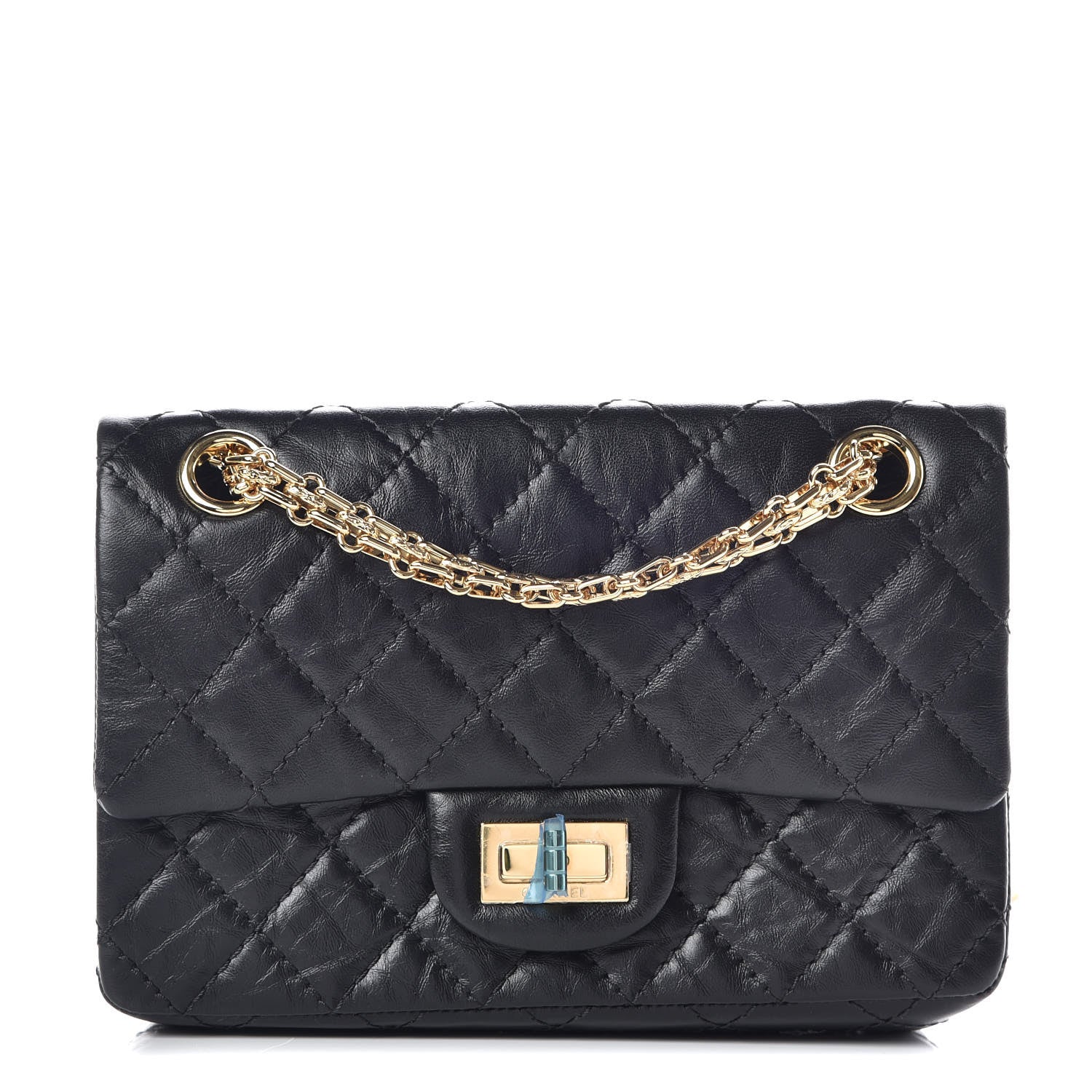 Chanel Aged Calfskin Quilted 2.55 Reissue Mini Flap Black 1 of 10