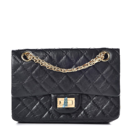 Chanel Aged Calfskin Quilted 2.55 Reissue Mini Flap Black 1 of 10