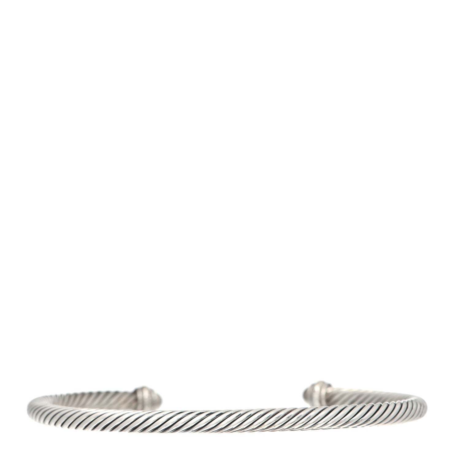 David Yurman Sterling Silver 18K Yellow Gold 4mm Cable Classics Bracelet 2 of 4