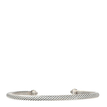 David Yurman Sterling Silver 18K Yellow Gold 4mm Cable Classics Bracelet 2 of 4