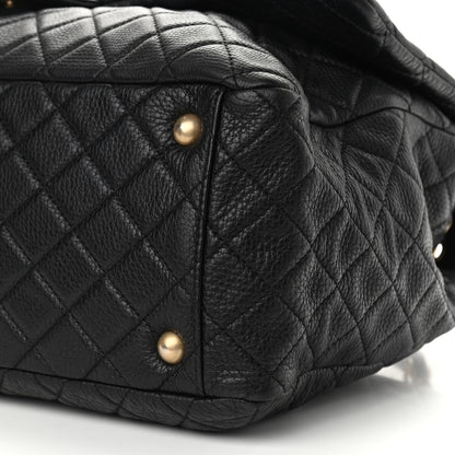 Chanel Calfskin Quilted XXL Travel Flap Bag Black 10 of 13