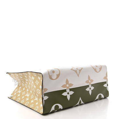 Louis Vuitton Monogram Giant Onthego GM Kaki Beige 4 of 9