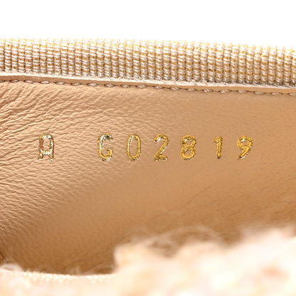 Chanel Glittered Tweed Sequin Grosgrain Cap Toe Ballet Flats 41 Beige Light Yellow Ecru Black 9 of 10