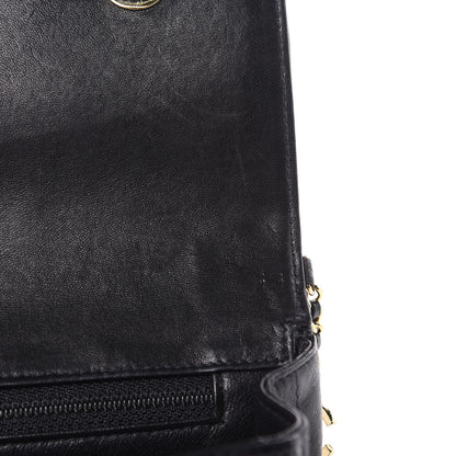 Chanel Lambskin Quilted Crystal Chocolate Bar Charm Flap Black 14 of 16
