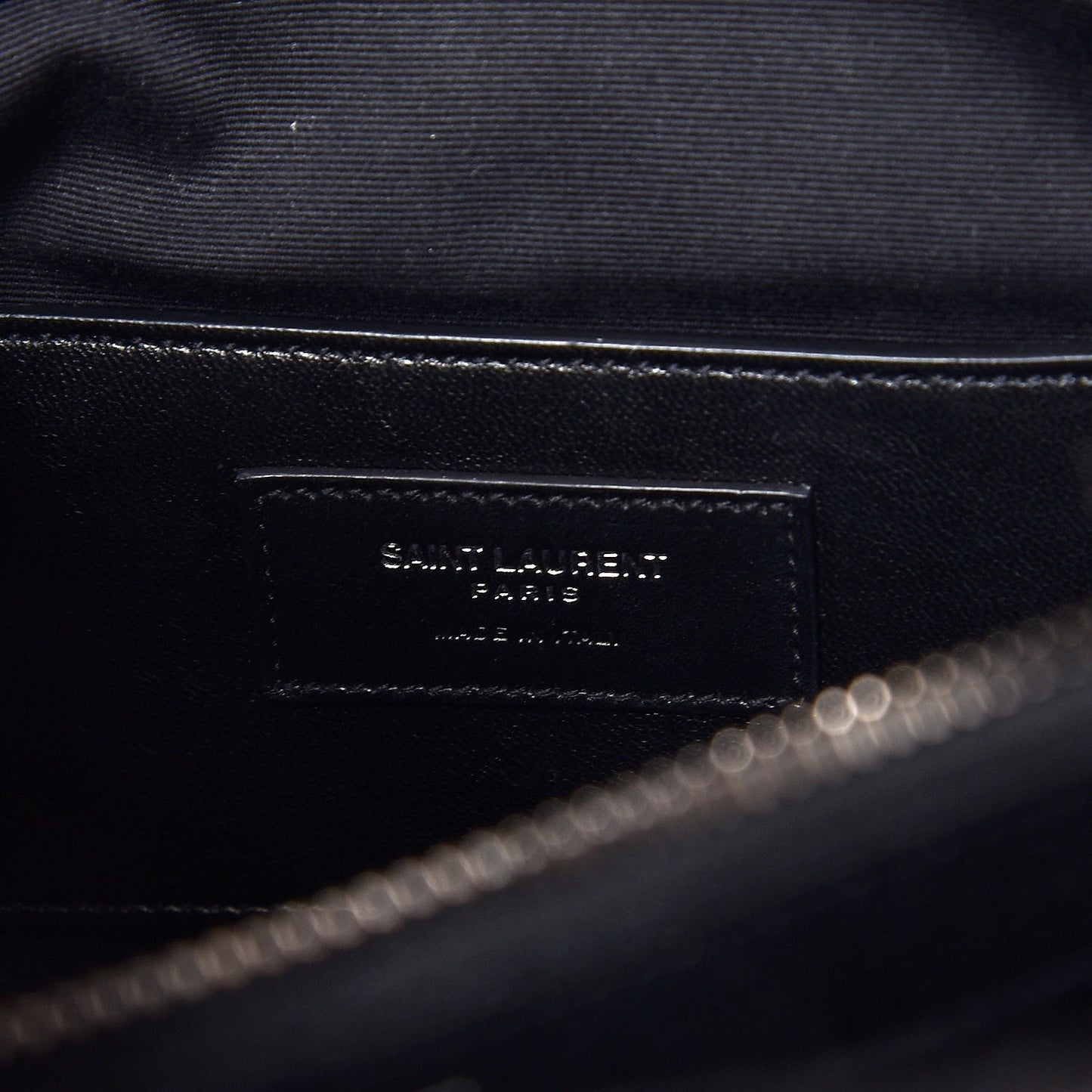 Sheepskin Matelasse Chevron Monogram Large College Satchel Black