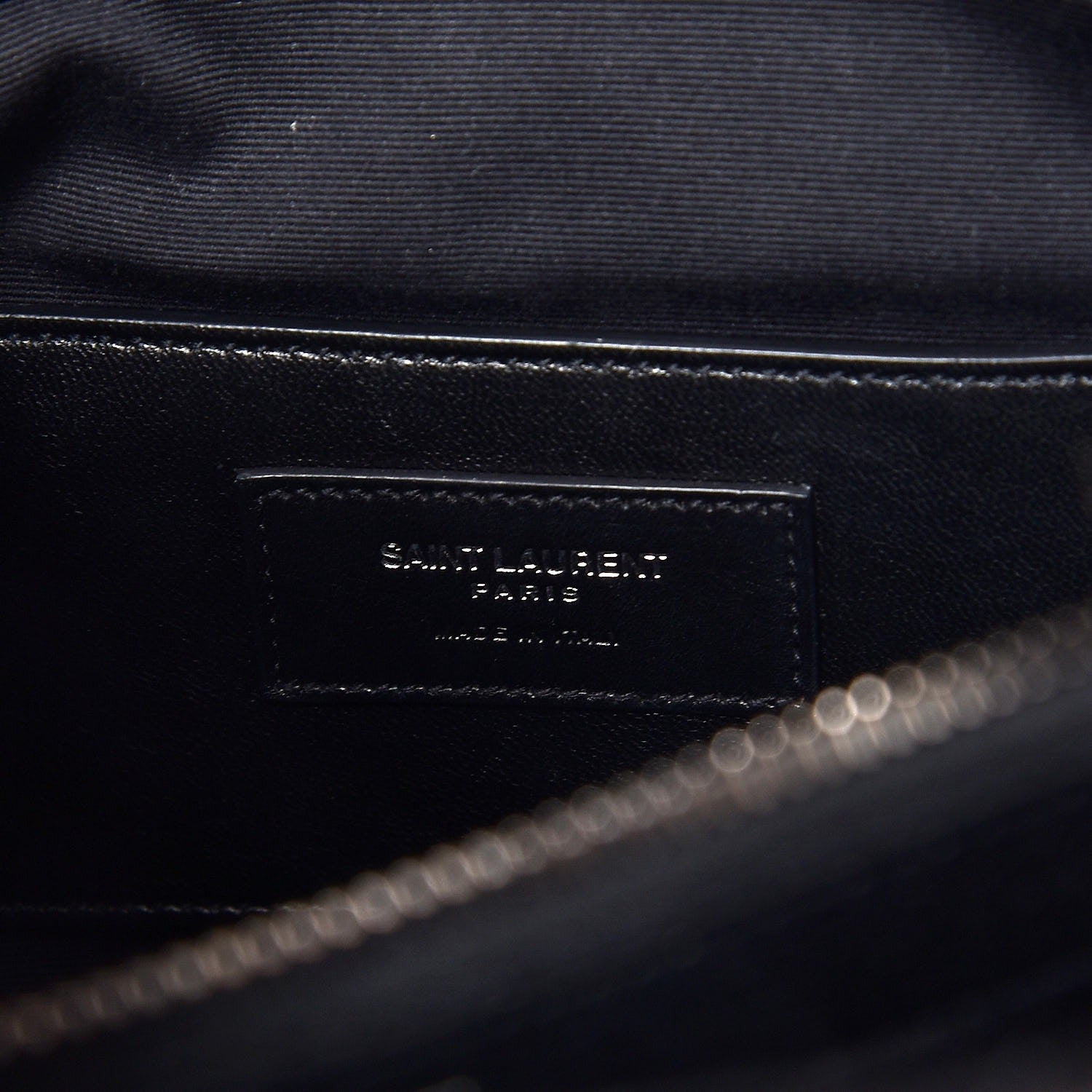 Saint Laurent Sheepskin Matelasse Chevron Monogram Large College Satchel Black 6 of 11