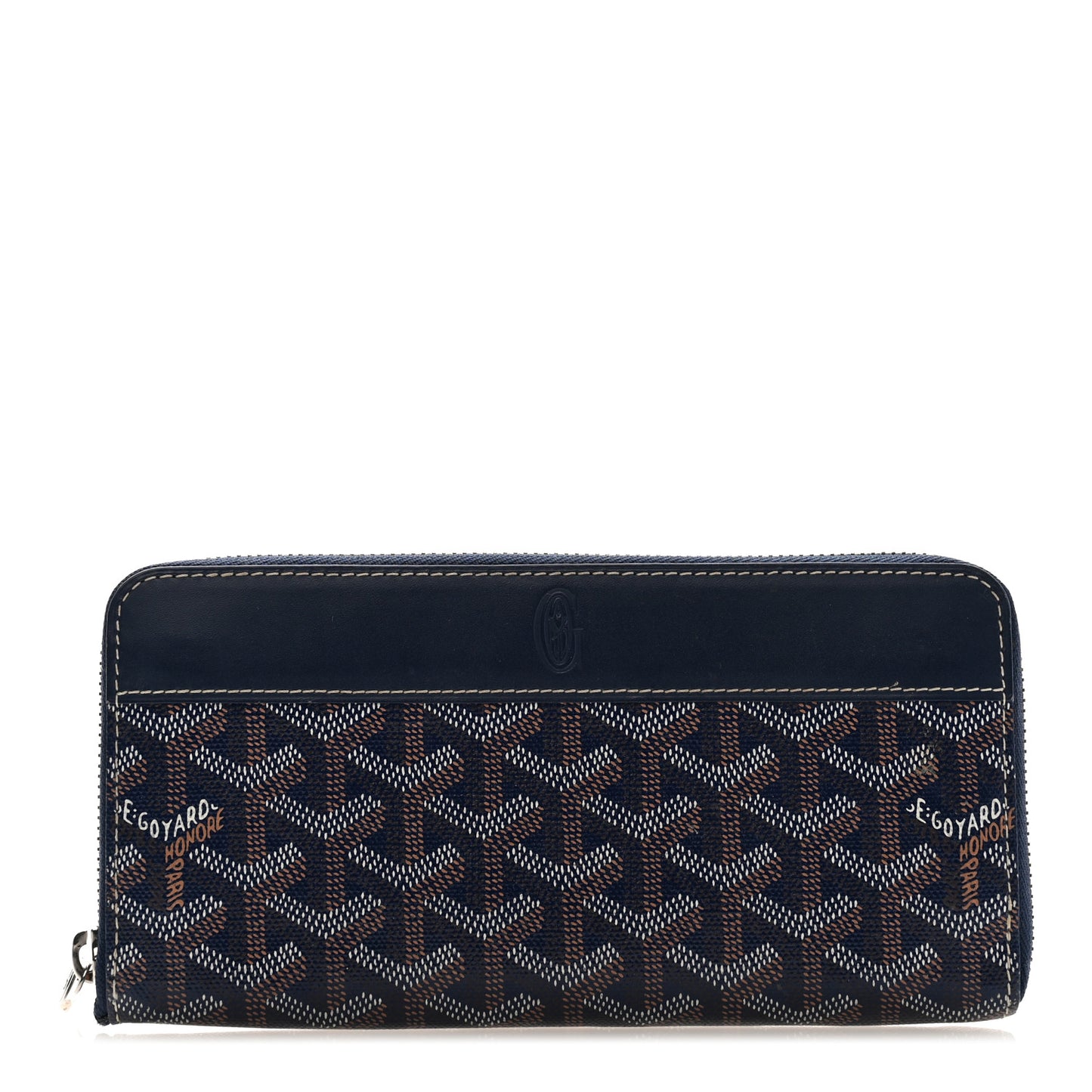 Goyardine Matignon Zip Around GM Wallet Blue