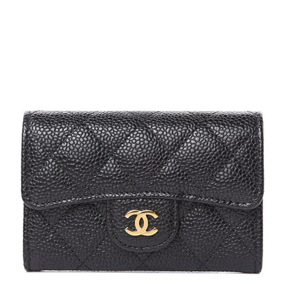 Chanel Caviar Quilted Flap Card Holder Black 1 of 9