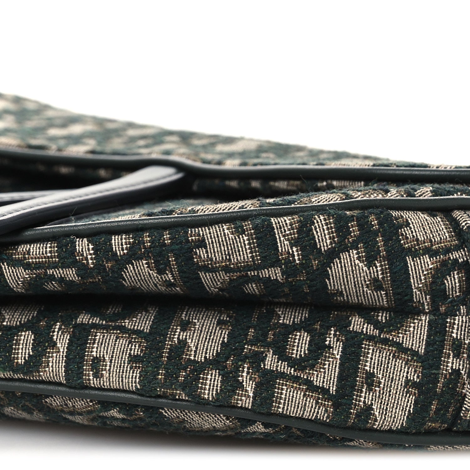 Christian Dior Oblique Saddle Bag Green 9 of 11