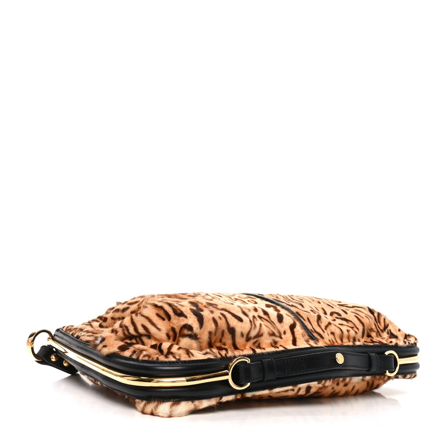 Jimmy Choo Wildcat Print Pony Hair Ayse Hobo Black 4 of 9
