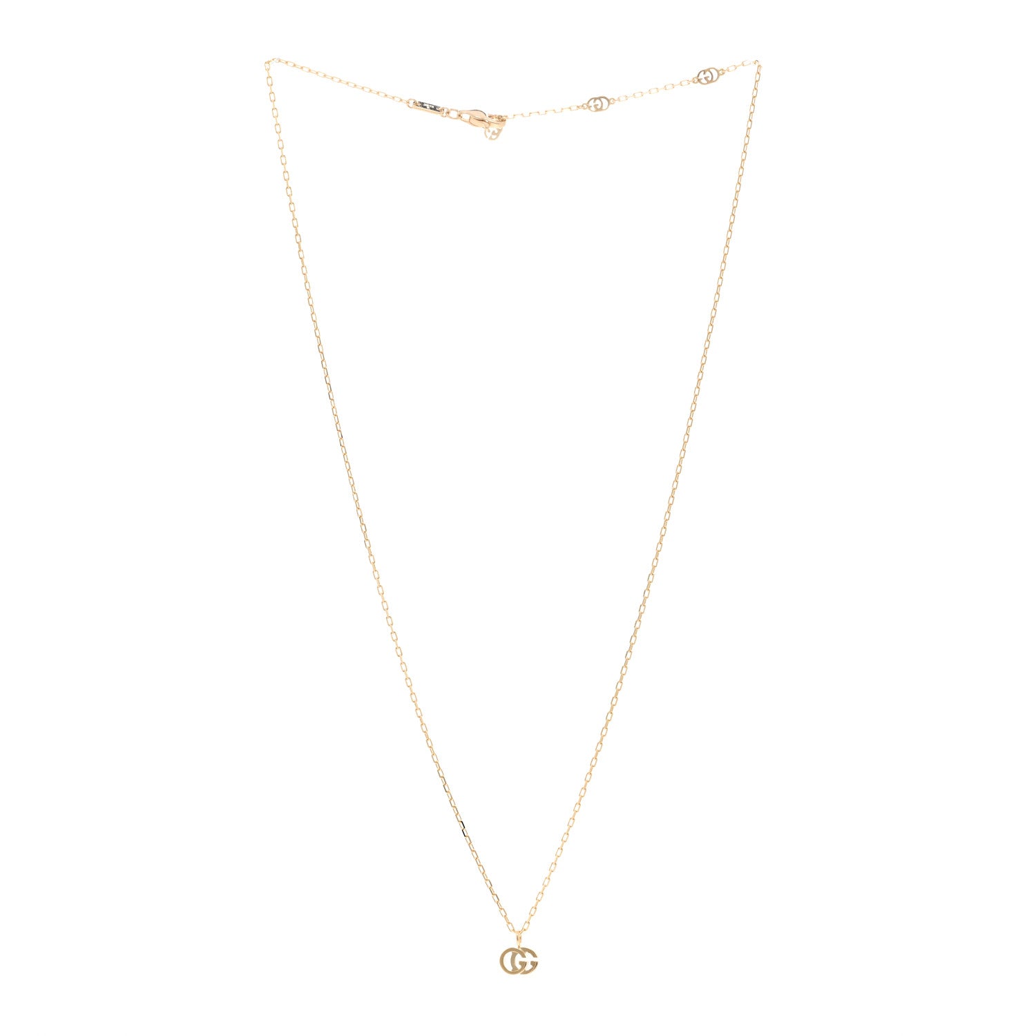 Gucci 18K Yellow Gold Running G Pendant Necklace 3 of 5