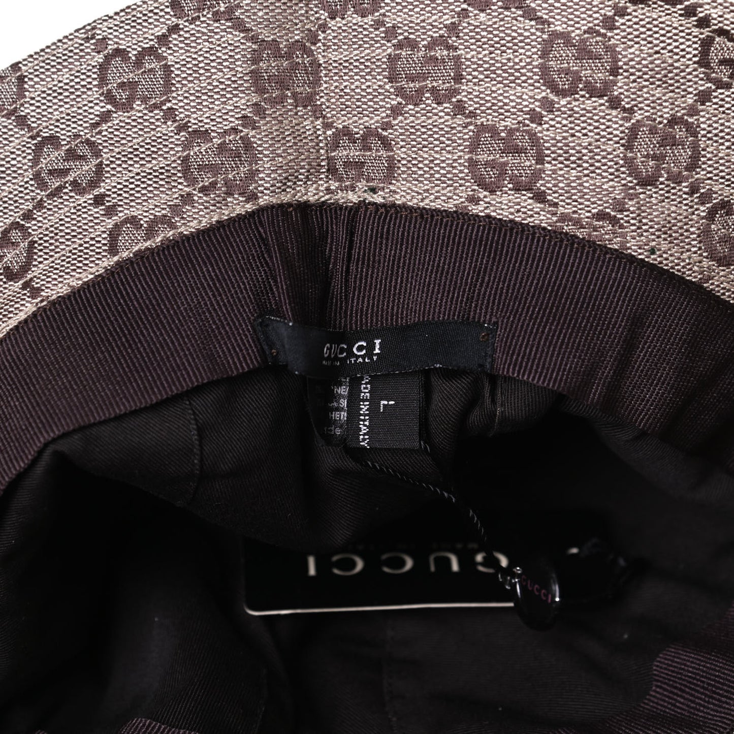 Monogram Web Bucket Hat L Brown