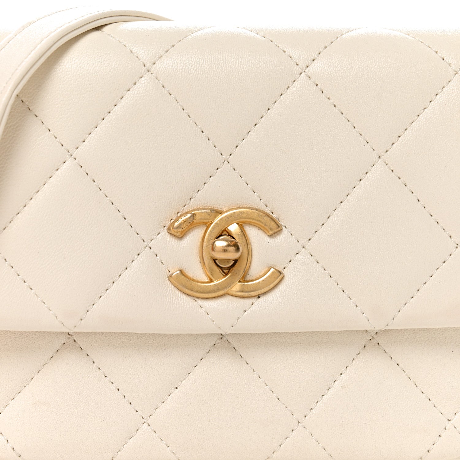 Chanel Lambskin Quilted Mini Side Note Flap White 8 of 11
