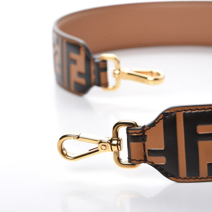 Fendi Calfskin FF 1974 Embossed Strap You Tobacco Black 5 of 5