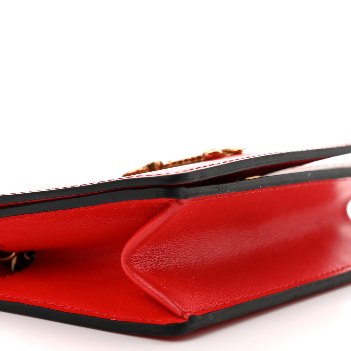 Vitello Mini Virtus Chain Clutch Red