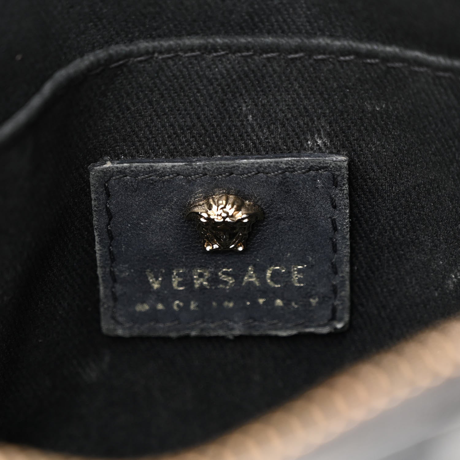 Versace Nappa Embroidered Baroque Palazzo Camera Bag Black 6 of 14