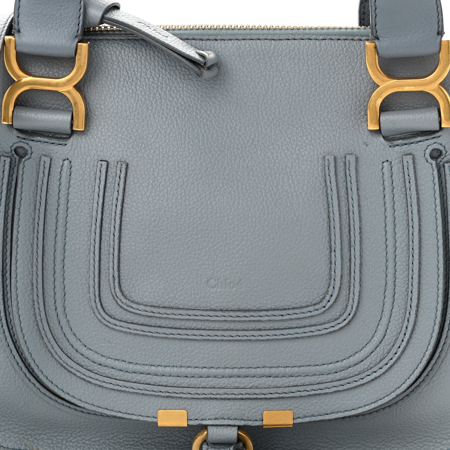 Chloe Calfskin Small Marcie Satchel Faded Blue 8 of 11