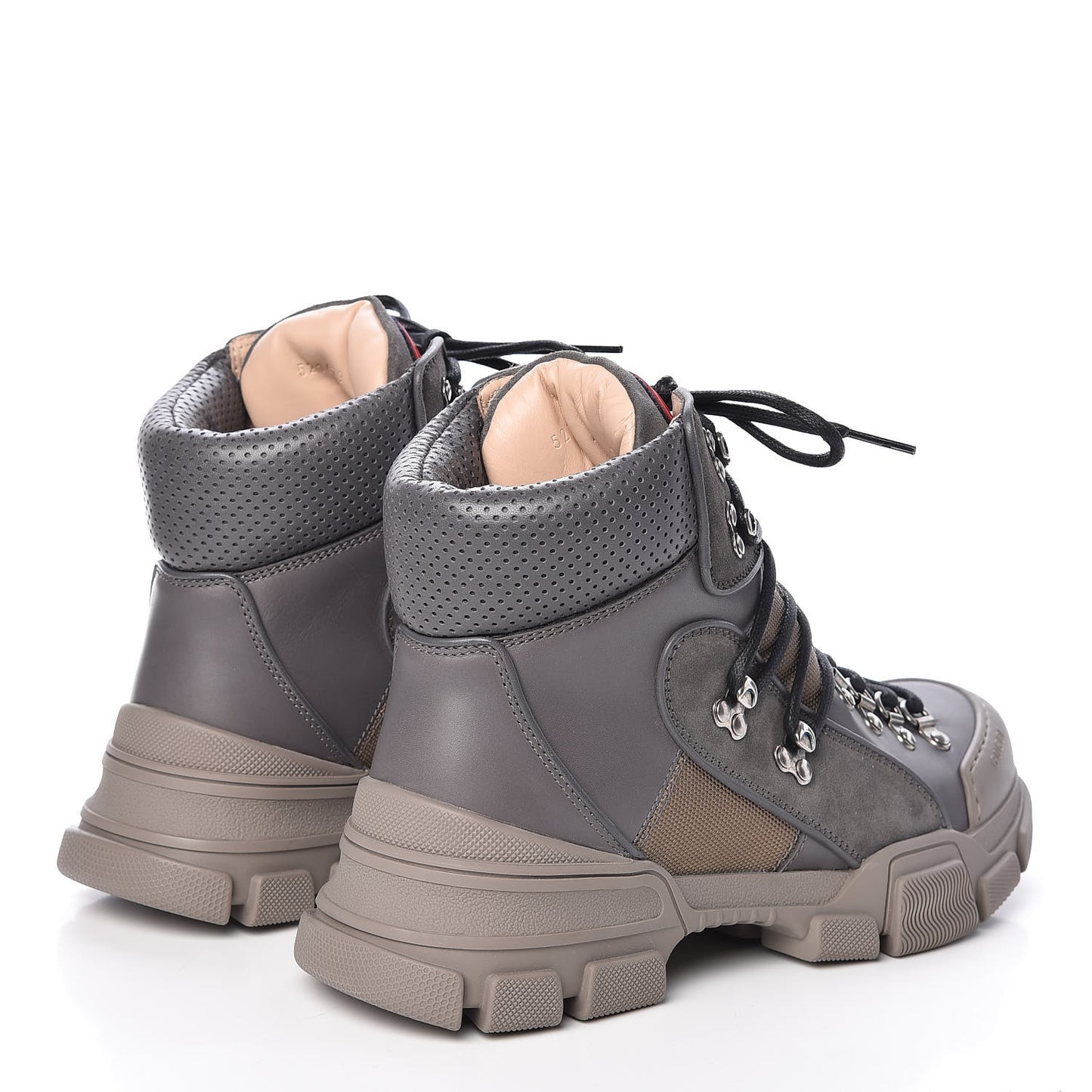 X SEGA Calfskin Suede Technical Canvas Mens Flashtrek High-Top Sneakers 7 Loess Ardesia