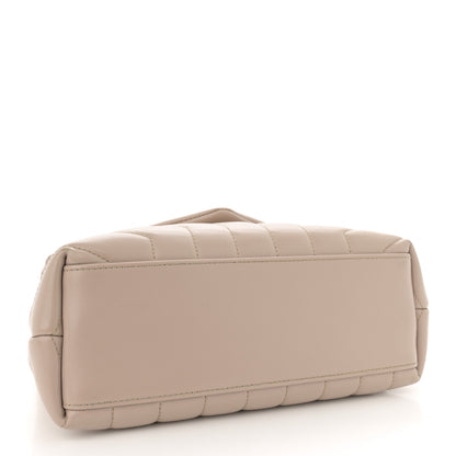 Saint Laurent Calfskin Y Quilted Monogram Small Loulou Chain Satchel Taupe 4 of 12